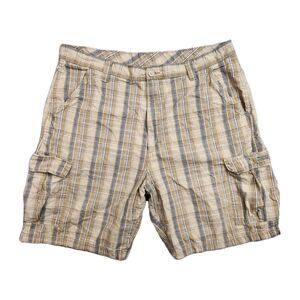 Wrangler Shorts Mens 38 Plaid Cargo Tactical Outdoors Utility Urban Chore Hiking